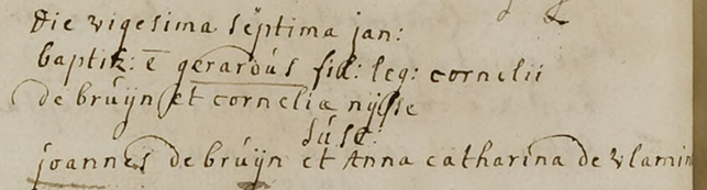 Doop Gerardus de Bruijn 27 januari 1765